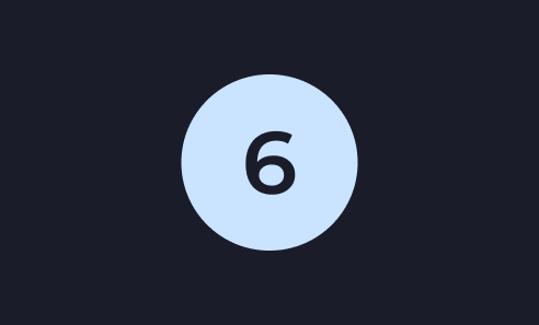 Feature showing a number maximum number of 6.